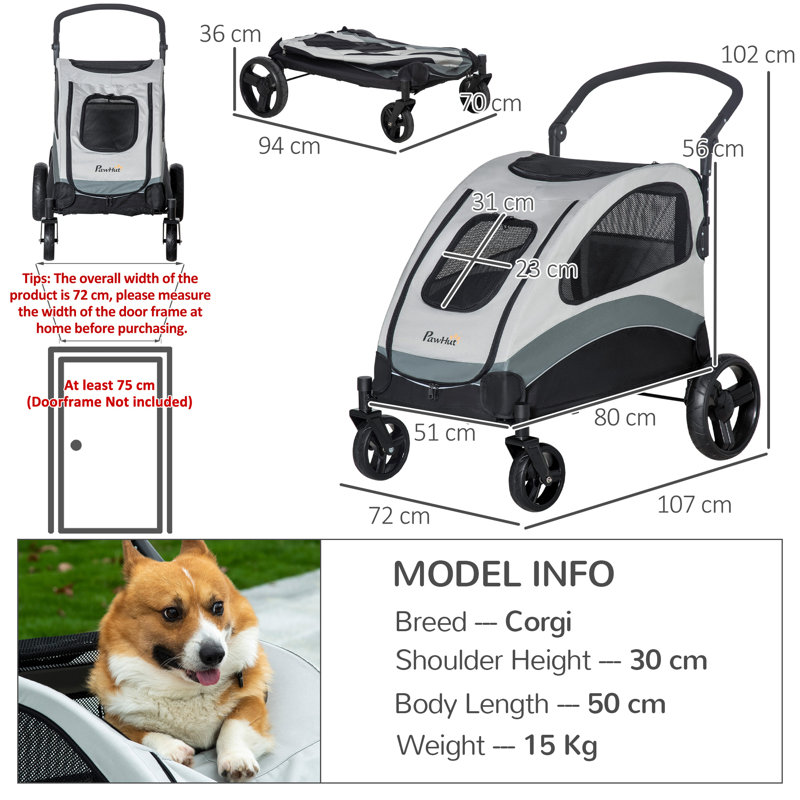Foldable Pet Jogger Stroller