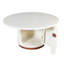 Table basse ronde avec rangement Mid-Century
