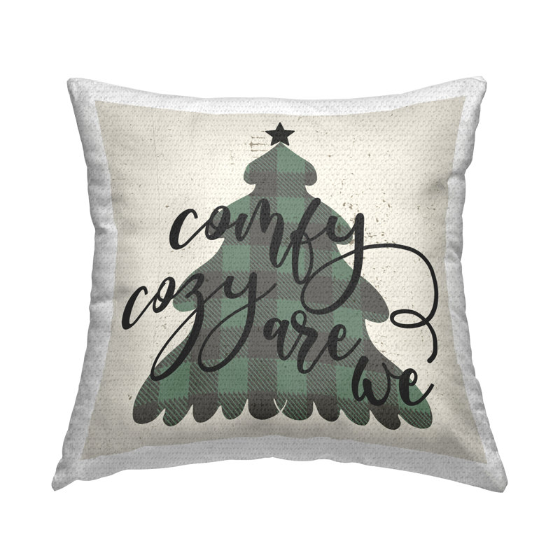 Gingham Outdoor Throw Pillow
