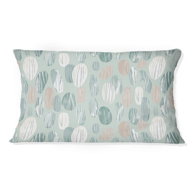 Blue Boho Circles - Coussin lombaire Boho