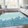 Premium Machine Washable Prisco Teal Rug