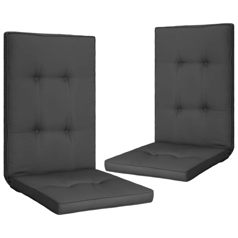 Outdoor Seat / Back Cushion, 1.2" H x 19.7" W x 47.2" D, Anthracite