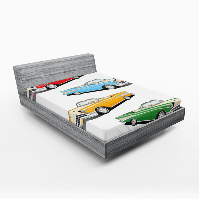 Multicolore Ambesonne, Drap-housse pour très grand lit californien