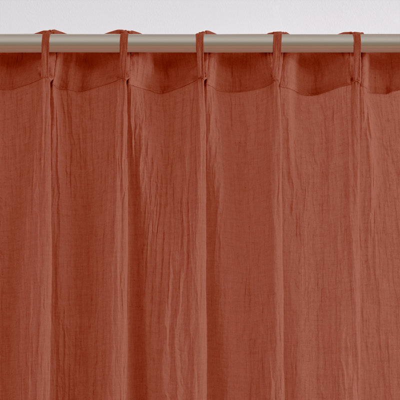 Paire de rideaux en mélange de coton, 40" W x 84" L, Terracotta