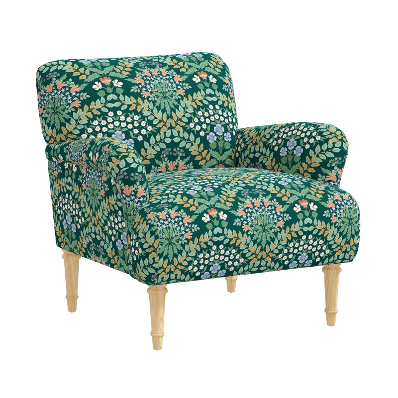 Fauteuil Bristol, Lin émeraude RPC Ronce, Natural