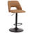 Modern Faux Leather and Metal Adjustable Height Stool, Set of 2-728277994