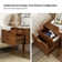 Boneva Mid-century Modern 2-Drawer Nightstand with Hidden Drawer and Built-In Outlets