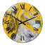 Jaune et noir liquide Art Universe - horloge murale moderne-1017560806
