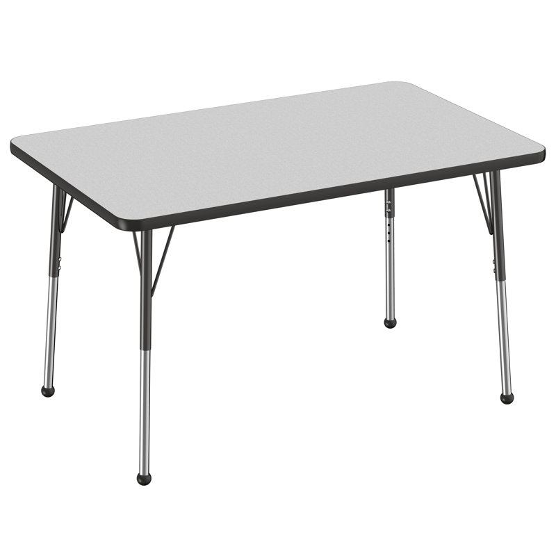 Rectangular Classroom Table, Gris, Noir