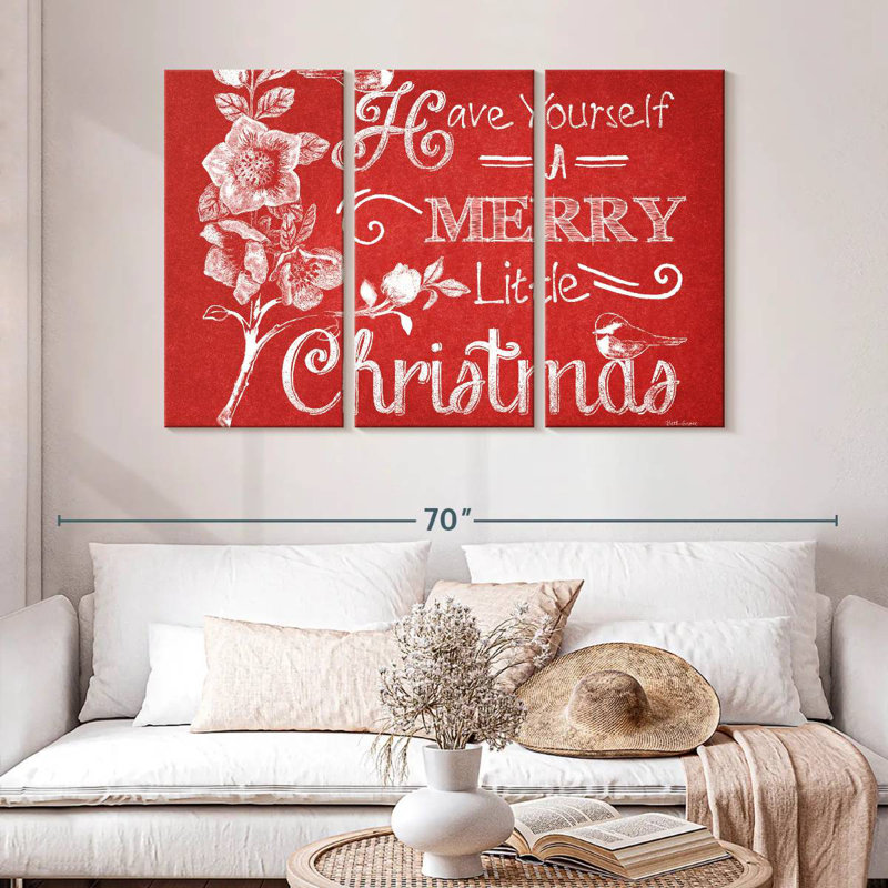 Tableau noir «Merry Christmas» - rouge, H 32 po x l 50 po