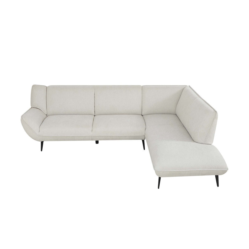 Canapé luxueux à haut rebond avec design noble pour un confort ultime, Face à la droite, Beige