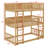 Triple Wood Bunk Bed, With Ladders, Guardrails-816754212