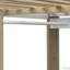 Lit mezzanine en bois avec tablettes de rangement intégrées, tringles à vêtements et bureau-118019849