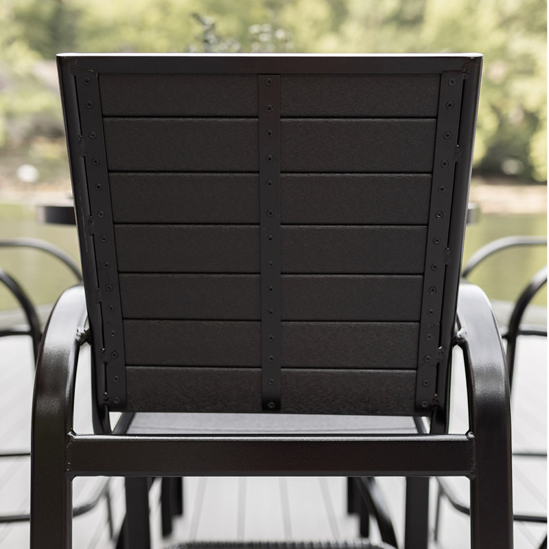  Chaise de bar en aluminium Murphy, Gris fumée