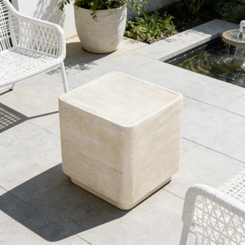 Table d'appoint d'extérieur MGO, beige