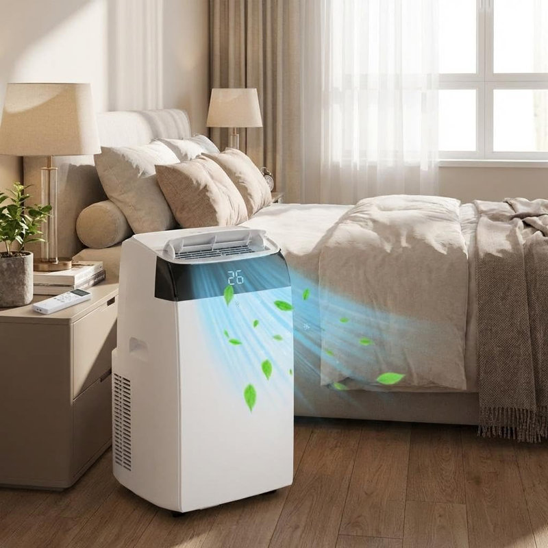 Climatiseur portatif 12 000 BTU avec télécommande pour chambre, dortoir, bureau
