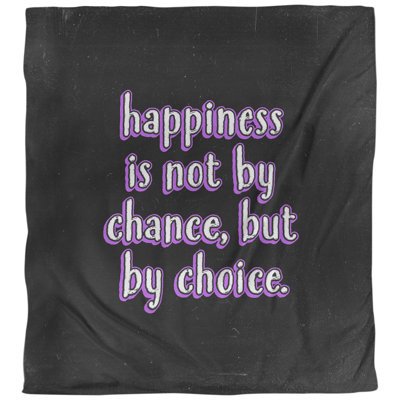 Housse de couette réversible simple Quotes Happiness Inspirational