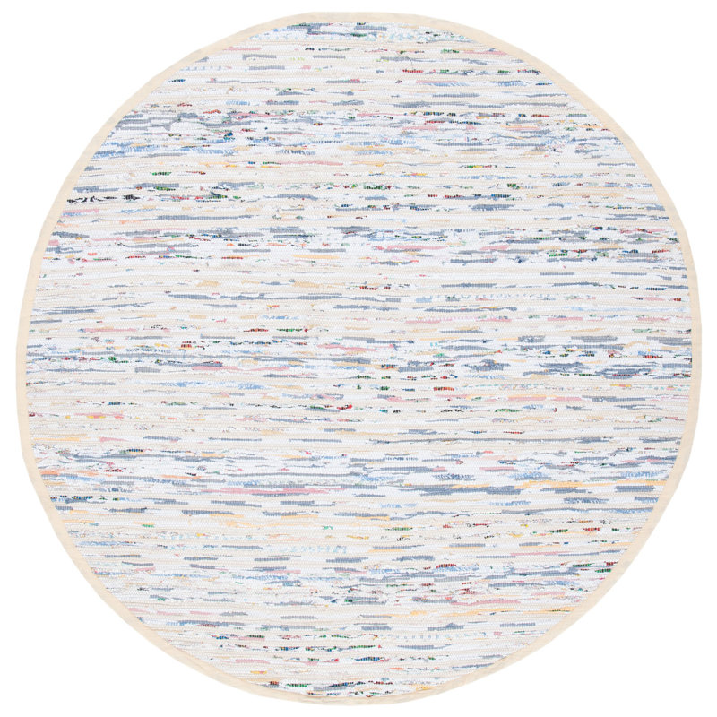 Montauk Hand Woven Performance Striped Rug, Round 6'