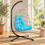 Fauteuil à œufs pliable en osier Albie-1635648959