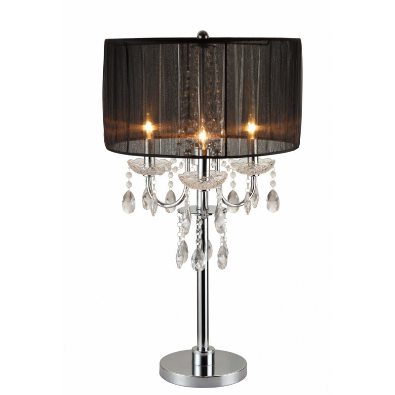Ensemble de lampes de table argentées 27 po Benesha
