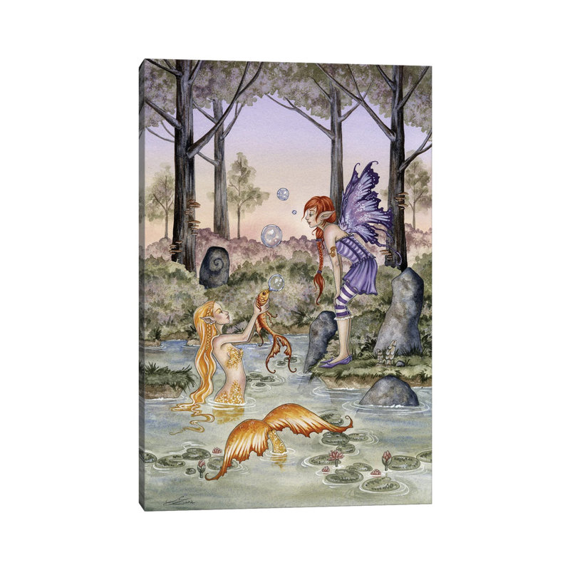 The Wishing Fish by Amy Brown - Wrapped Canvas Print, 20.32 cm H x 30.48 cm W