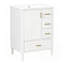 Meuble-lavabo 24 po avec lavabo en céramique, 3 tiroirs, support de porte et portes à fermeture en douceur-1271786299