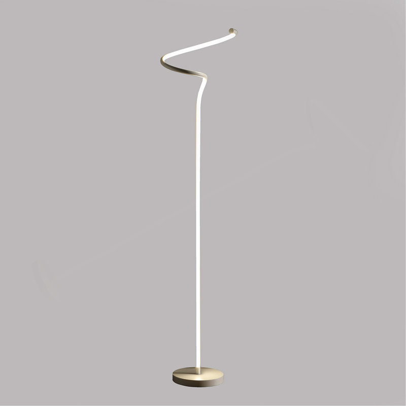 Lampe DEL sur pied incurvée à tube en S Curvilinear