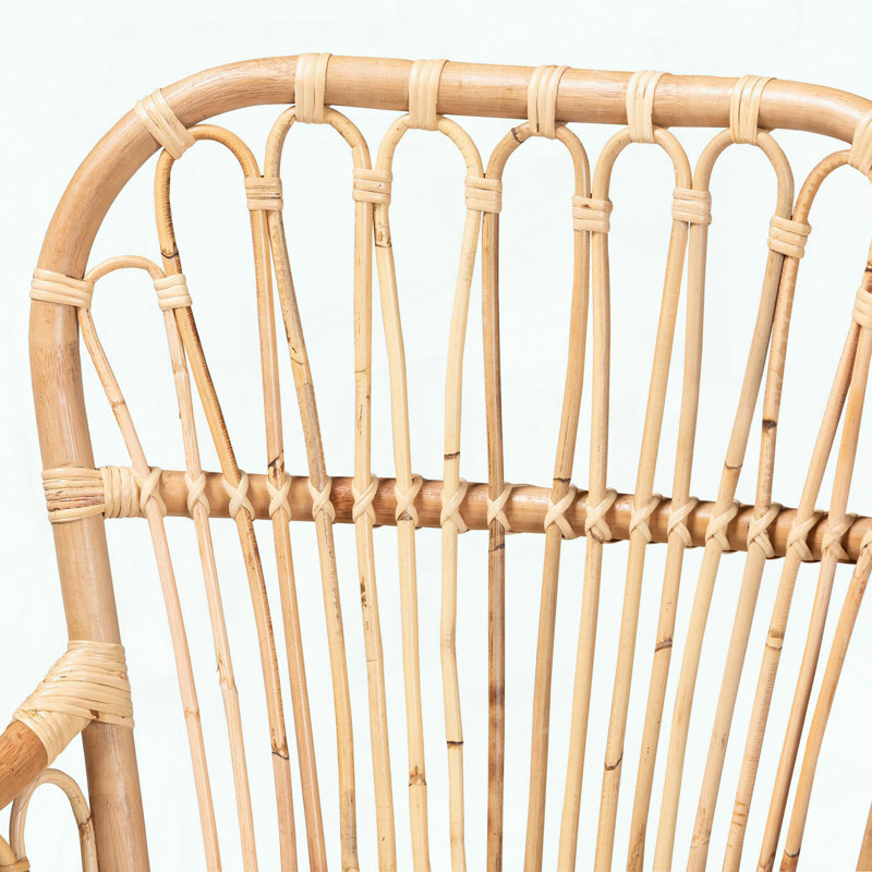 Fauteuil moderne et contemporain en rotin - finition naturelle