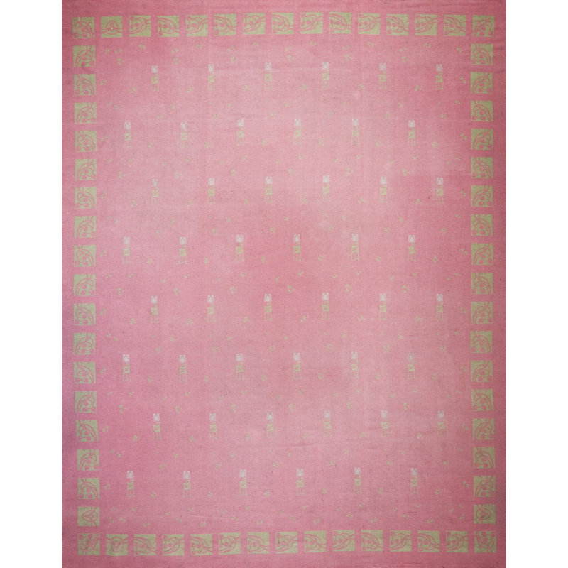 Antique Large Donegal - Arts & Crafts English Flat Weave Rug