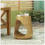 Table d'appoint MGO Hollow, texture semblable au bois, couleur naturelle-1896585645