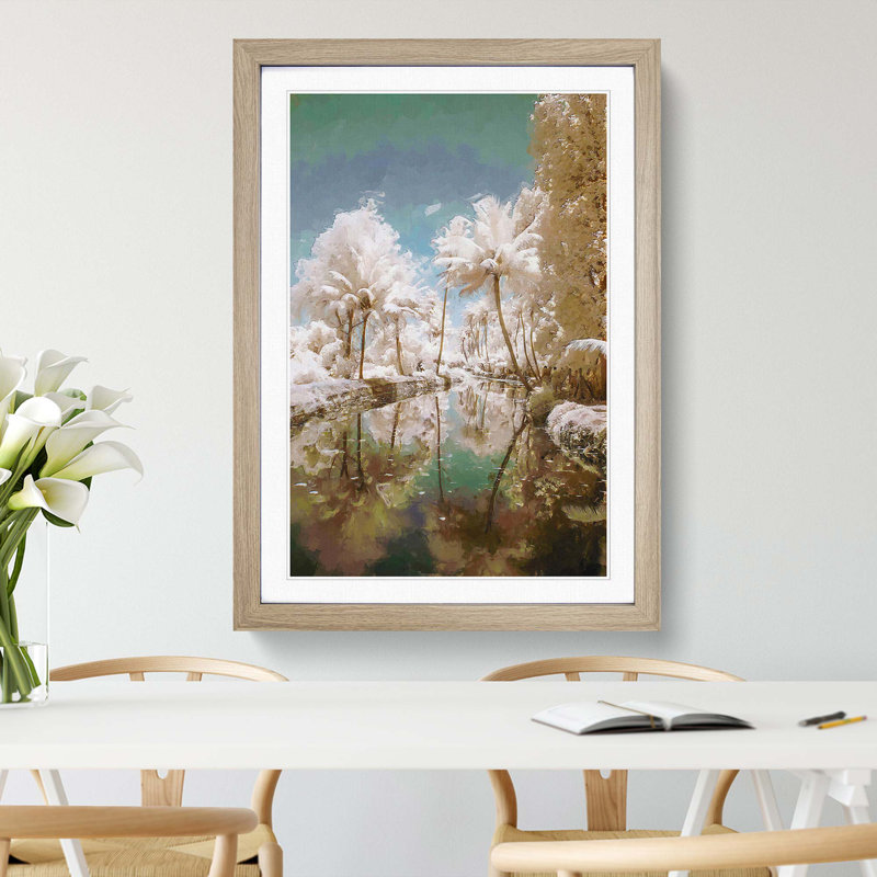 Tree View in Kerala India in Abstract - Framed Print, Oak, 76cm H x 50cm W x 2cm D