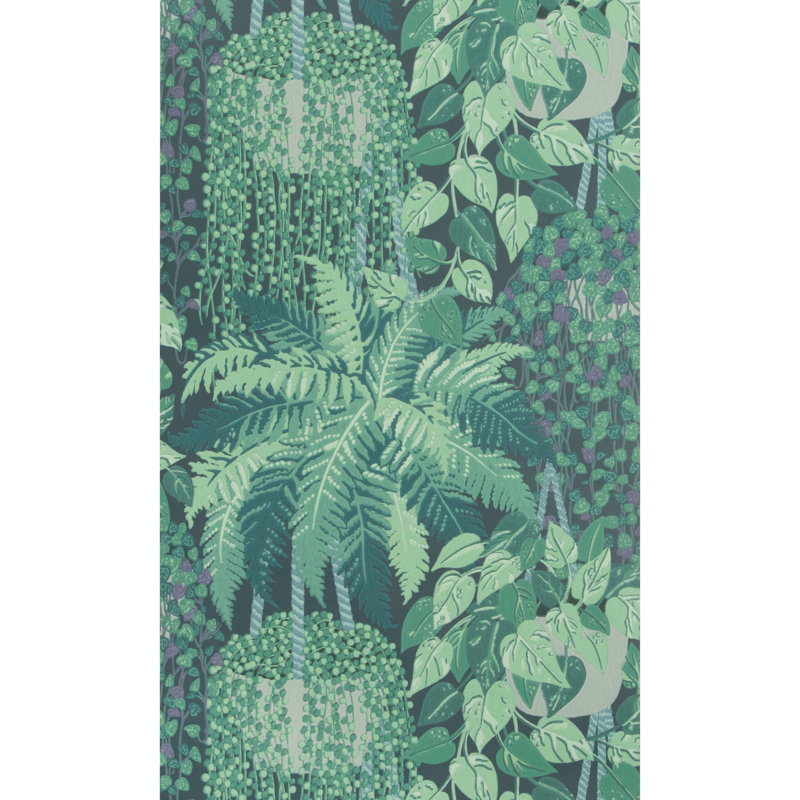 Fern Floral Wallpaper Roll, Viridian/Teal
