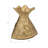 Modern Metal Money Bag Figurine Sculpture for Tabletop Home Decor - Decorative Object Statue Accent for Living Room Decoration - 8", Gold & Metallic