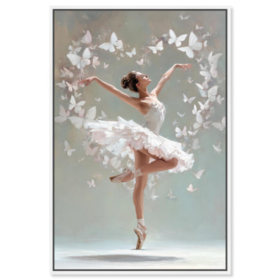 Flutter Ballerina Glam Art Canvas Print by Art Remedy