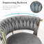 Swivel Upholstered Adjustable Height Bar Stool-393907101-428650036