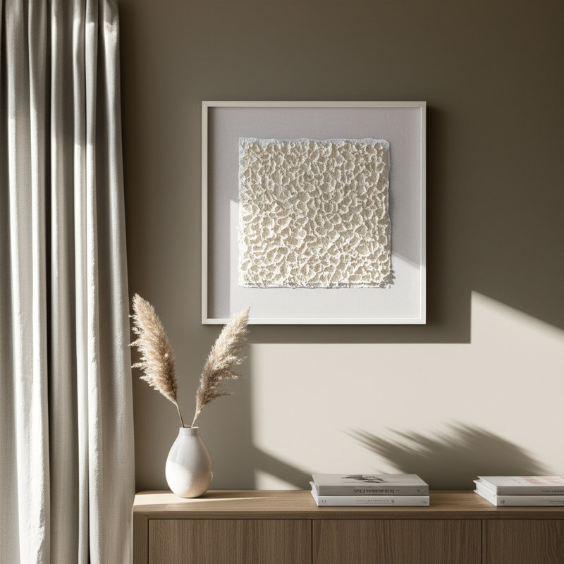 Aelani 30X30 Hanssen Rice Paper Shadow Box Wall Decor