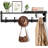 Wall Mounted Coat Rack With Shelf, Key Hooks And Mail Holder - Multi-Functional Entryway Organizer, Floating Shelf With Storage For Hats, Coats And Keys - Durable Solid Wood Construction-1399985643