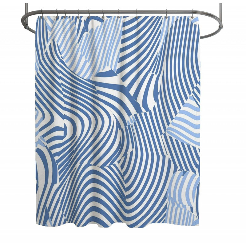 Datrell Abstract Shower Curtain, 73"H x 70"W
