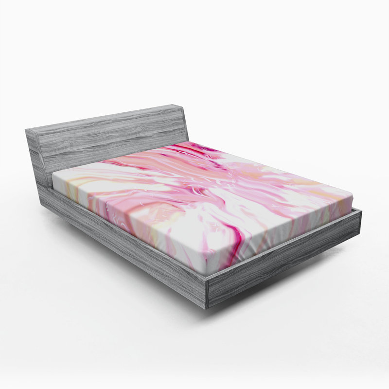 Microfiber Abstract Fitted Sheet, Queen Fitted Sheet