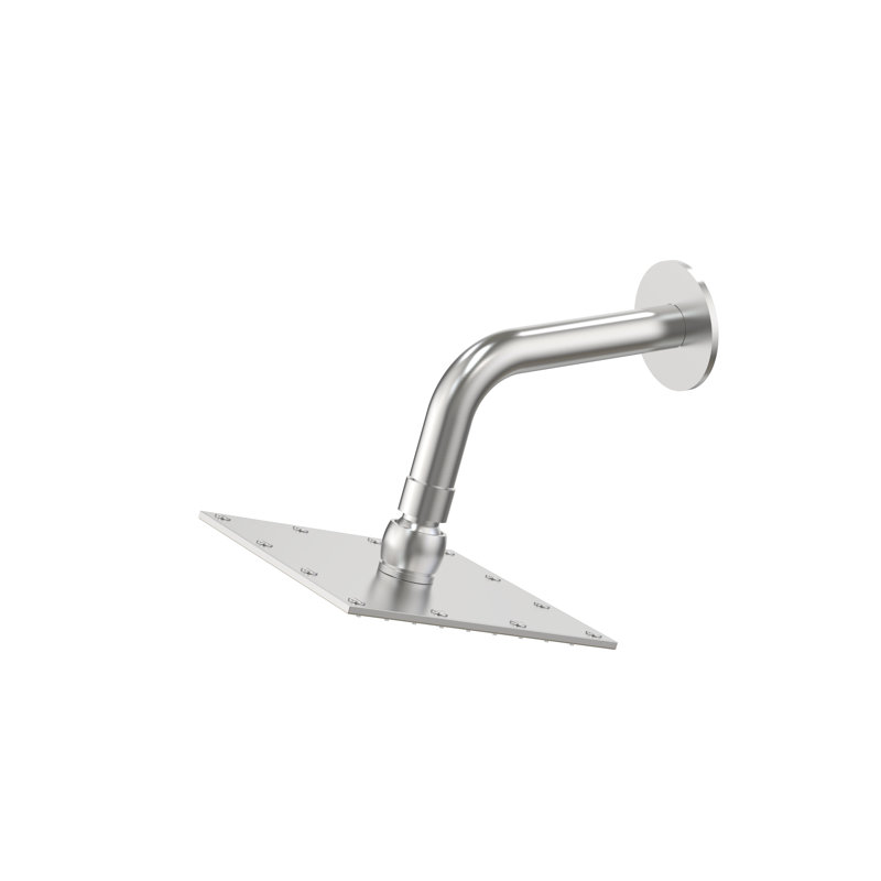 Pomme de douche entièrement réglable et autonettoyante, Nickel brossé