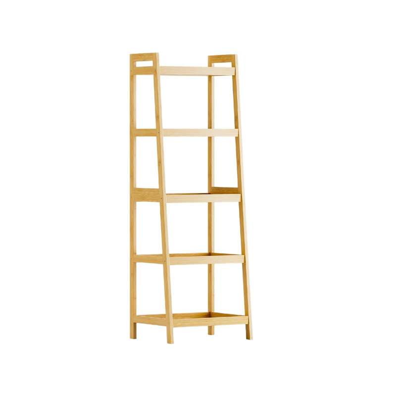 127cm H x 43.2cm W Bamboo / Rattan Bookcase, Beige