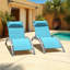 Ensemble de 2 chaises longues d'extérieur Resta, chaises de piscine réglables en aluminium avec revêtement en polyester enduit de PVC-383027898