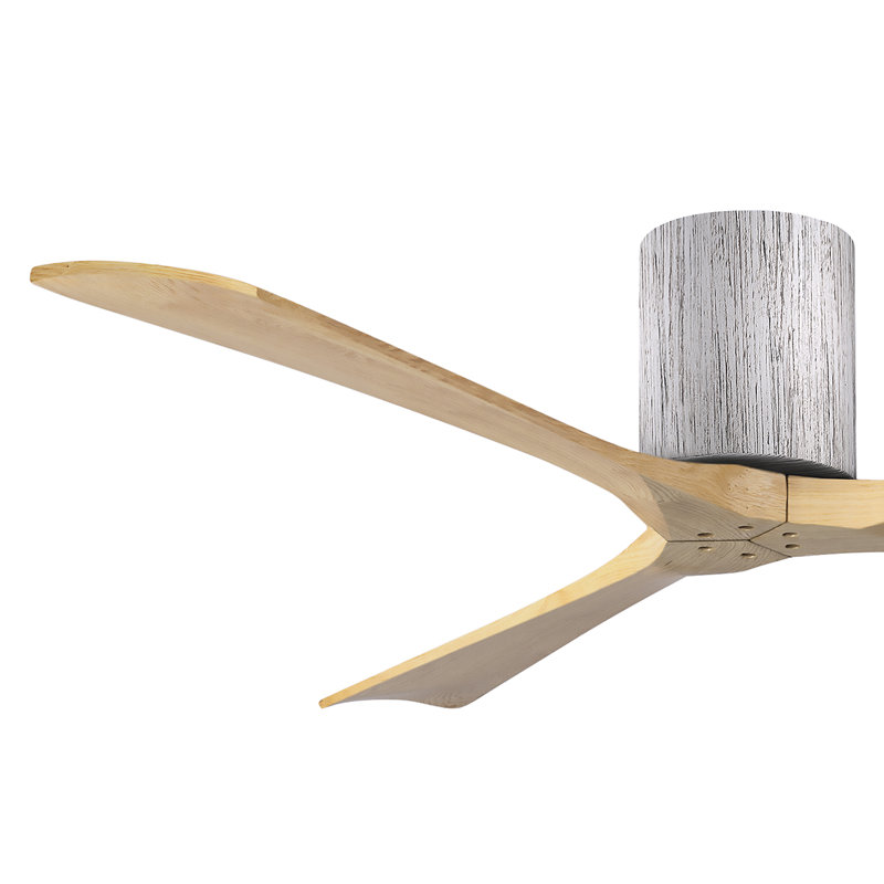 Ventilateur de plafond à 3 pales Olivier, Ton bois de grange, Ton érable clair, 72"