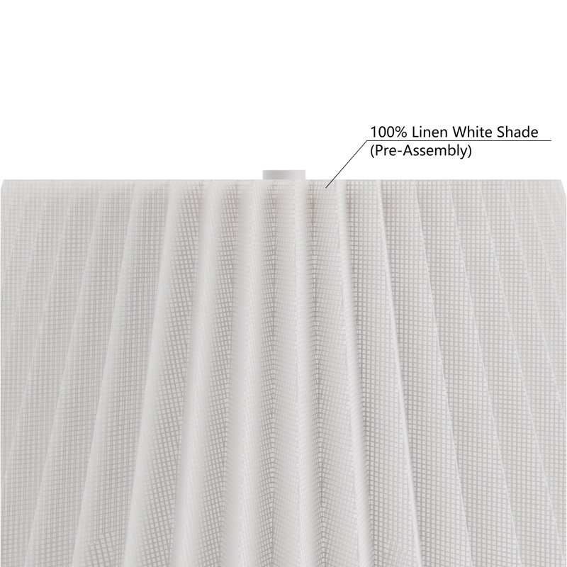 Ensemble de lampes de table en céramique blanche moderne de 25 po - MCM Modern Funky