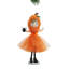 6.5'' Handmade Solid Colour Fabric Animals Shatterproof Hanging Figurine Ornament