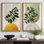 Boho de style Mid-Century moderne, "Bold Bright Yellow & Green Leaves-70115282-70115284