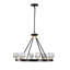 Noir mat + lustre en roue de chariot de style lustre en cristal de style campagnard pour salon