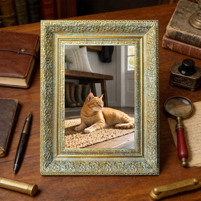 5" x 7" Antique Gold 1PC Versatile Picture Frame for New Home Gifts