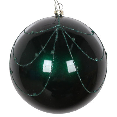 Ornement boule de rideau à paillettes bonbon