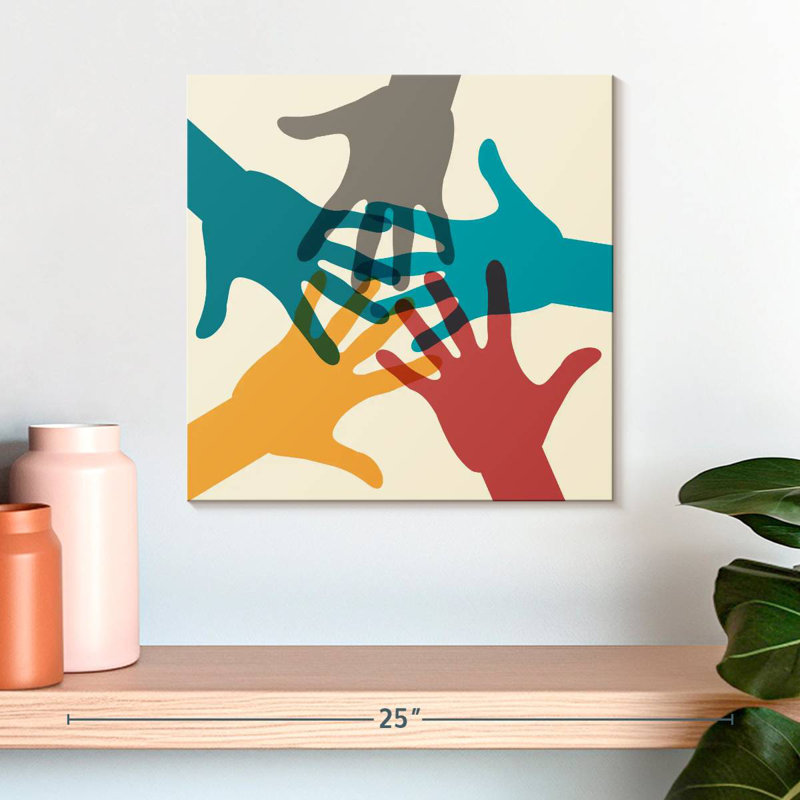 Kimira Racial Equality Hands, 16" H x 16" W